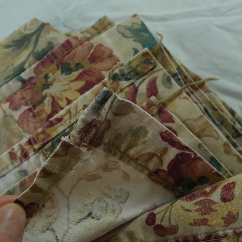 Vintage Ralph Lauren Highgate Woods King Flat Sheet Floral Chintz Cotton USA